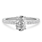 2.99 ct. oval Claire Eternity Ring in 10kt white gold front image