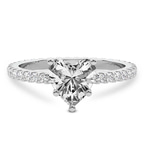 1.80 Ct Heart Cut Claire Full Eternity Lab Diamond Ring in 14kt White Gold front image