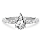 2.81 ct. pear Claire Eternity Ring in platinum front image