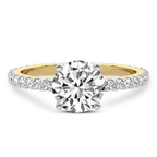 2.40 Ct Round Cut Claire Full Eternity Lab Diamond Ring in 18kt Yellow Gold front image