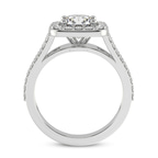 3.18 Ct ROUND Cut Rosalind Split Shank Halo Lab Diamond Ring in 14kt White Gold right