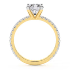 2.68 Ct Marquise Cut Emily Eternity Lab Diamond Ring in 14kt Yellow Gold right