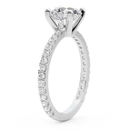1.46 Ct Radiant Cut Emily Eternity Lab Diamond Ring in 14kt White Gold left