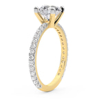 2.68 Ct Marquise Cut Emily Eternity Lab Diamond Ring in 14kt Yellow Gold left