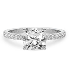 1.46 Ct Radiant Cut Emily Eternity Lab Diamond Ring in 14kt White Gold front image