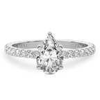 1.48 Ct Pear Cut Emily Eternity Lab Diamond Ring in 14kt White Gold front image