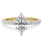 2.68 Ct Marquise Cut Emily Eternity Lab Diamond Ring in 14kt Yellow Gold front image