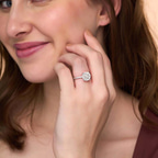 10kt White Gold Venetia Half Eternity Lab Diamond Ring model image