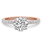 18ct Rose Gold Venetia Half Eternity Lab Diamond Ring front image