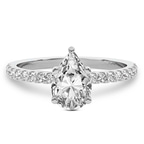 1.89 ct. pear Venetia Half Eternity Ring in 10kt white gold front image