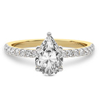 1.70 ct. pear Venetia Half Eternity Ring in 14kt yellow gold front image