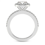 1.48 Ct PRINCESS Cut Lumina Halo Lab Diamond Eternity Ring in 14kt White Gold right