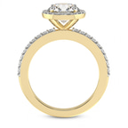 1.37 Ct Round Cut Lumina Halo Lab Diamond Eternity Ring in 14kt Yellow Gold right
