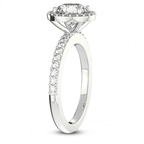 1.48 Ct PRINCESS Cut Lumina Halo Lab Diamond Eternity Ring in 14kt White Gold left