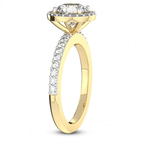 1.37 Ct Round Cut Lumina Halo Lab Diamond Eternity Ring in 14kt Yellow Gold left