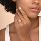 Platinum Lumina Halo Lab Diamond Eternity Ring model image
