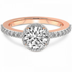 9ct Rose Gold Lumina Halo Lab Diamond Eternity Ring front image