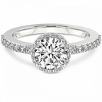 14kt White Gold Lumina Halo Lab Diamond Eternity Ring front image