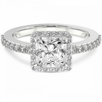 Platinum Lumina Halo Lab Diamond Eternity Ring front image