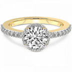 14ct Yellow Gold Lumina Halo Lab Diamond Eternity Ring front image