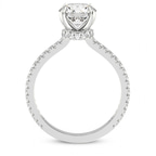 3.45 Ct Princess Cut Myra Secret Halo Lab Diamond Ring in Platinum right