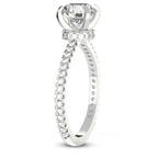 3.45 Ct Princess Cut Myra Secret Halo Lab Diamond Ring in Platinum left