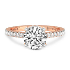 9ct Rose Gold Myra Secret Halo Lab Diamond Ring front image