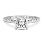 3.45 Ct Princess Cut Myra Secret Halo Lab Diamond Ring in Platinum front image