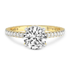 14kt Yellow Gold Myra Secret Halo Lab Diamond Ring front image