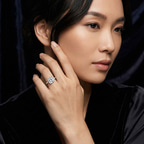 2.99 ct. oval Chrissy Teigen Engagement Ring in 10kt yellow gold model image