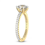 3.40 Ct Round Cut Zoey Six Prong Eternity Lab Diamond Ring in 14kt Yellow Gold left