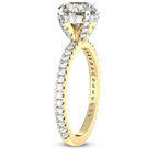 6.48 Ct Radiant Cut Kylie Eternity Lab Diamond Ring in 14kt Yellow Gold left