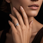 2.91 ct. emerald Lyla Solitaire Ring in 18kt white gold model image