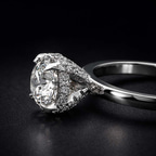 2.91 ct. emerald Lyla Solitaire Ring in 18kt white gold color product image one