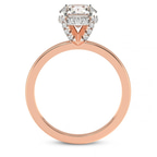 1.49 ct. cushion Lyla Solitaire Ring in 10kt rose gold side right image one