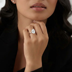 14kt Yellow Gold Lyla Hidden Accents Solitaire Lab Diamond Ring model image two