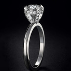 2.91 ct. emerald Lyla Solitaire Ring in 18kt white gold color product image two