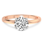 9ct Rose Gold Lyla Hidden Accents Solitaire Lab Diamond Ring front image