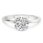 14kt White Gold Lyla Hidden Accents Solitaire Lab Diamond Ring front image