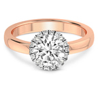 9ct Rose Gold Anna Hidden Accents Halo Lab Diamond Ring front image
