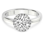 9ct White Gold Anna Hidden Accents Halo Lab Diamond Ring front image
