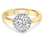 14kt Yellow Gold Anna Hidden Accents Halo Lab Diamond Ring front image