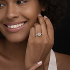 18kt Yellow Gold Mystic Secret Halo Lab Diamond Ring model image