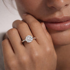 3.08 ct. oval Siran Halo Ring in 18kt yellow gold model image