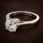 1.39 ct. marquise Siran Halo Ring in 14kt white gold color product image one