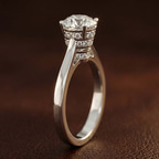 1.39 ct. marquise Siran Halo Ring in 14kt white gold color product image two