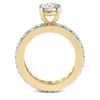 3.94 Ct Cushion Cut Madeline Full Eternity Lab Diamond Ring in 18kt Yellow Gold right