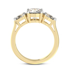 1.79 Ct Round Cut Della Three stone Side Pear Lab Diamond Ring in 14kt Yellow Gold right
