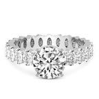 Platinum Celeste Side Oval Lab Diamond Eternity Ring front image