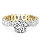 9ct Yellow Gold Celeste Side Oval Lab Diamond Eternity Ring front image